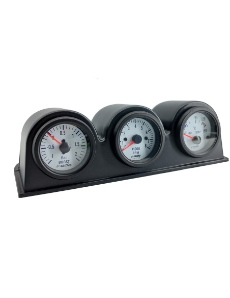 Portastrumenti 2 52mm universale Simoni Racing 3 fori orizzontale