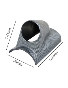 Porta strumenti 2 da cruscotto Simoni Racing 1 foro verticale carbon look 2