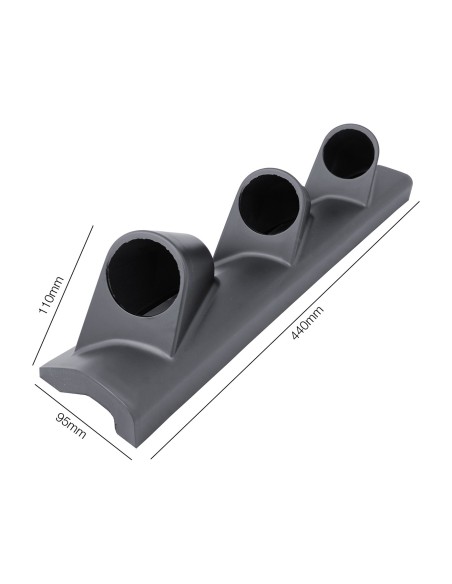 Porta strumenti 2 da cruscotto Simoni Racing 3 fori verticali