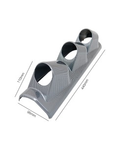 Porta strumenti 2 da cruscotto Simoni Racing 3 fori verticali carbon look 2