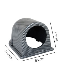 Porta strumenti 2 da cruscotto Simoni Racing 1 foro orizzontale carbon lo 2