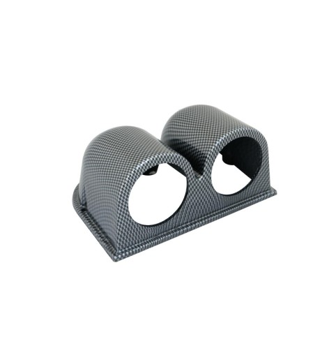 Porta strumenti 2 da cruscotto Simoni Racing 2 fori orizzontale carbon lo