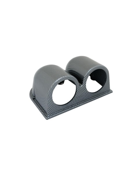 Porta strumenti 2 da cruscotto Simoni Racing 2 fori orizzontale carbon lo