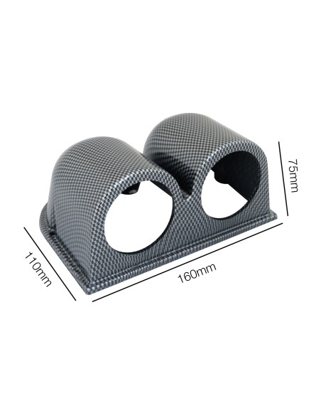 Porta strumenti 2 da cruscotto Simoni Racing 2 fori orizzontale carbon lo