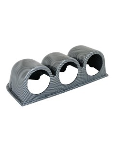 Porta strumenti 2 da cruscotto Simoni Racing 3 fori orizzontale carbon lo
