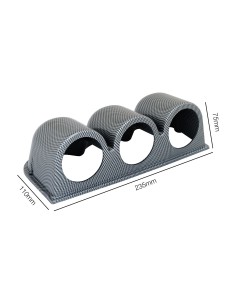 Porta strumenti 2 da cruscotto Simoni Racing 3 fori orizzontale carbon lo 2