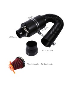 Sistema di aspirazione universale con cassa in carbonio Simoni Racing 2