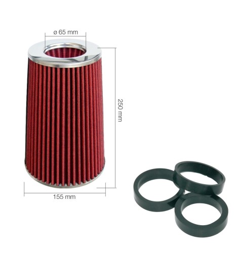 Filtro Aria auto Universale biconico con adattatori FSR UF
