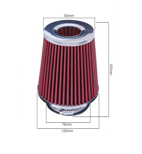 Filtro Aria auto Universale biconico con adattatori FSR UO