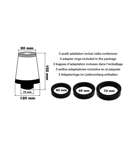 Filtro Aria auto Universale biconico con adattatori FSR UO
