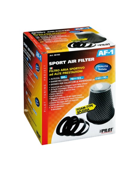 Filtro aria conico sportivo in spugna 60 90mm