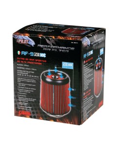 Filtro aria conico sportivo per auto Altezza 195mm Base 155mm Attacco 60 90 2