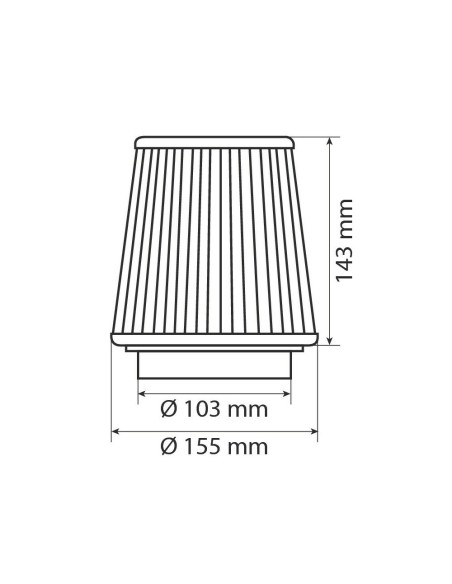 Filtro aria conico sportivo performance 103mm