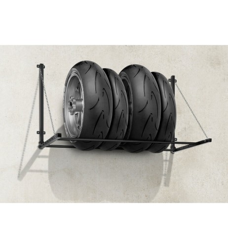 Mensola portaruote da parete garage telescopica 90 130cm