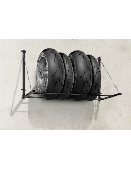 Mensola portaruote da parete garage telescopica 90 130cm