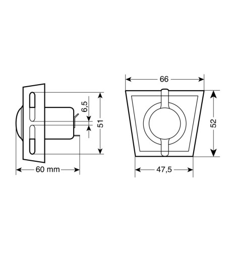 Kit presa corrente montaggio ad incasso 12 24V 10A max