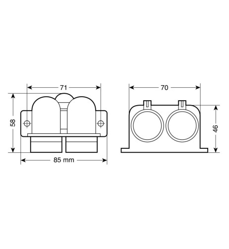 Doppia presa accendisigari 12 24V impermeabile da superficie