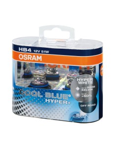 Kit 2 lampadine alogene 12V HB4 51W 5000K Osram Cool Blue Hyper 