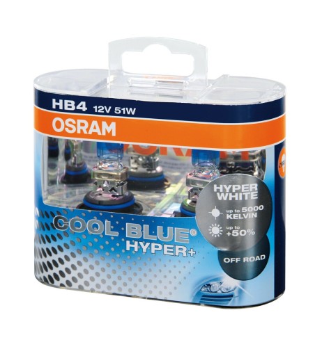Kit 2 lampadine alogene 12V HB4 51W 5000K Osram Cool Blue Hyper 