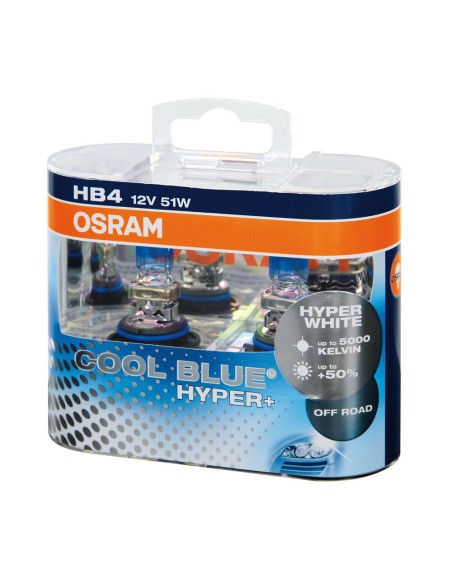 Kit 2 lampadine alogene 12V HB4 51W 5000K Osram Cool Blue Hyper 