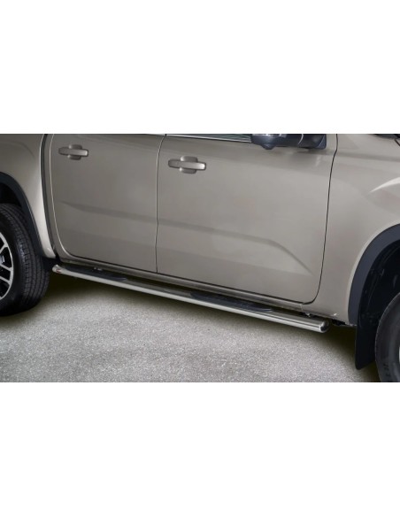 Pedane laterali acciaio inox lucido ovali Volkswagen Amarok dal 2023