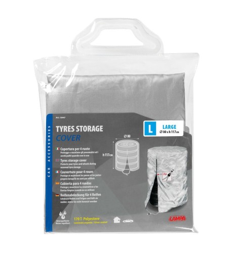 Copertura porta 4 ruote e pneumatici Tg L D80xH117cm
