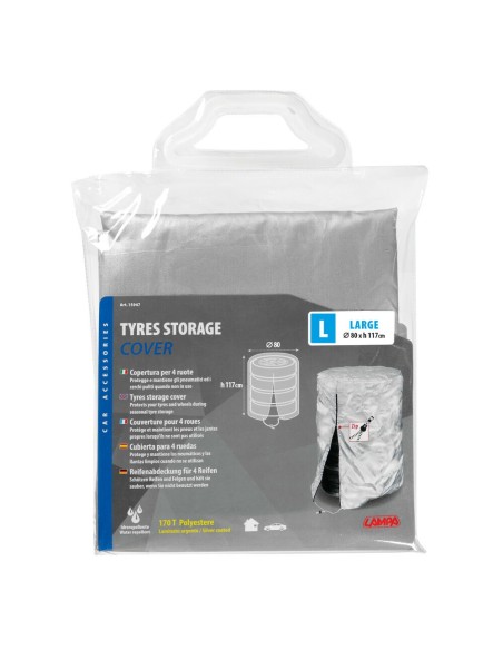 Copertura porta 4 ruote e pneumatici Tg L D80xH117cm