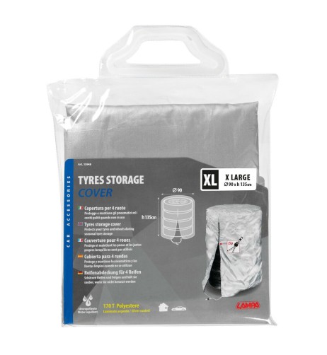 Copertura porta 4 ruote e pneumatici Tg XL D90xH135cm