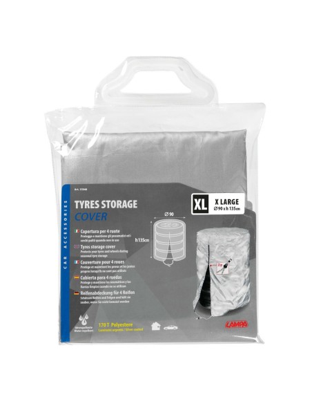 Copertura porta 4 ruote e pneumatici Tg XL D90xH135cm