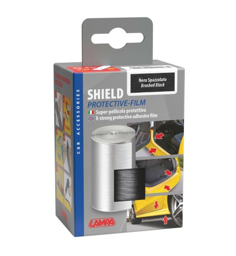 Super pellicola protettiva adesiva carrozzeria Nero spazzolato 8x500cm