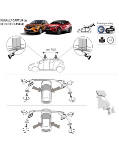 Kit barre portatutto LP43 per Mitsubishi ASX dal 2023 2