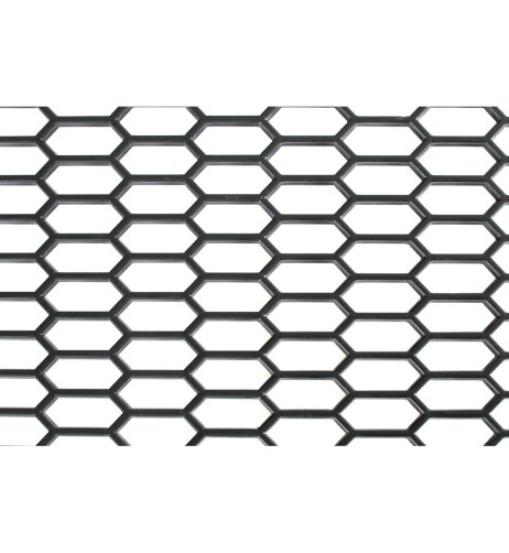 Griglia sportiva rete 120x40 maglia esagonale 15x35mm Polimero nero