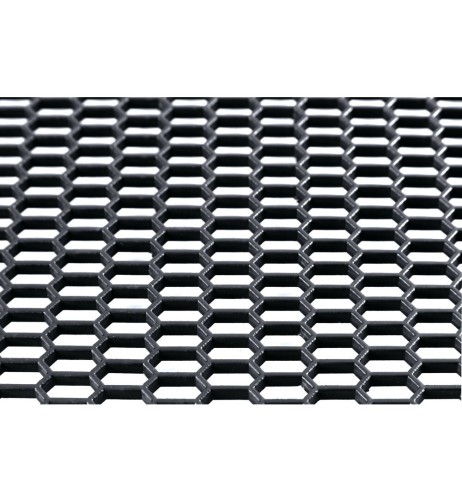 Griglia sportiva rete 120x40 maglia esagonale 15x35mm Polimero nero