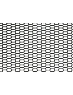 Griglia sportiva rete 120x40 maglia esagonale 8x18mm Polimero nero