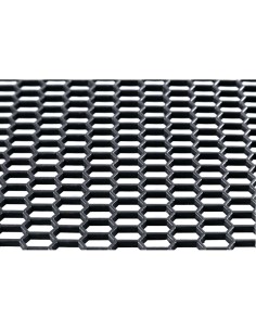 Griglia sportiva rete 120x40 maglia esagonale 8x18mm Polimero nero 2