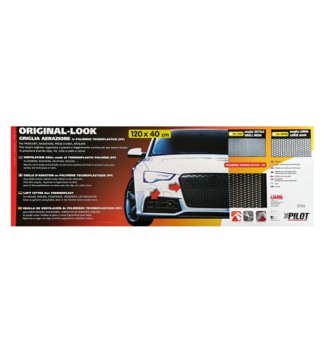 Griglia sportiva rete 120x40 maglia esagonale 8x18mm Polimero nero