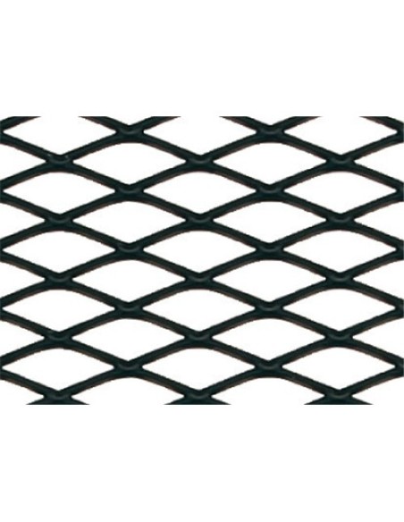 Griglia sportiva rete 100x33 maglia rombo 6x12mm Alluminio nero