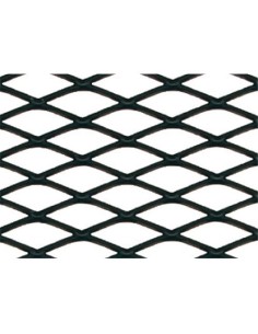 Griglia sportiva rete 120x20 maglia rombo 6x12mm Alluminio nero