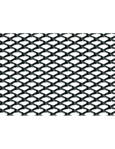Griglia sportiva rete 100x33 maglia rombo 2x4mm Alluminio nero