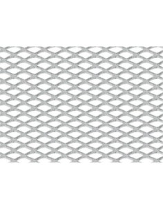 Griglia sportiva rete 120x20 maglia rombo 2x4mm Alluminio satinato