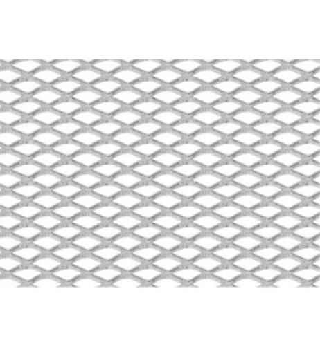 Griglia sportiva rete 100x33 maglia rombo 2x4mm Alluminio satinato