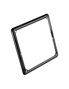 Cornice targa moto in acciaio Nero 185x185mm