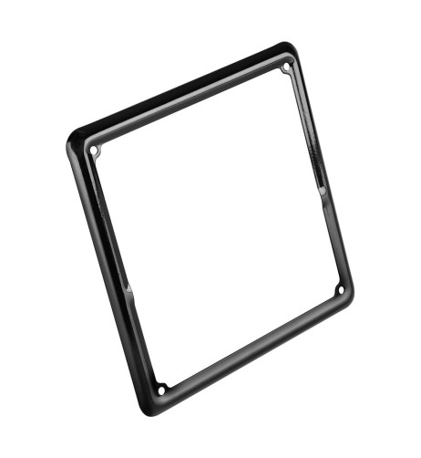 Cornice targa moto in acciaio Nero 185x185mm