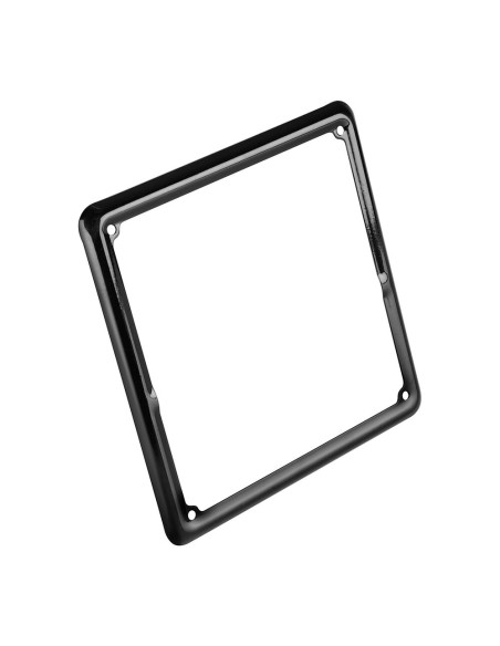 Cornice targa moto in acciaio Nero 185x185mm