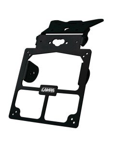 Portatarga alluminio moto universale regolabile nero