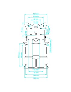 Portatarga alluminio moto universale regolabile nero 2