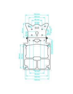 Portatarga alluminio moto universale regolabile 2