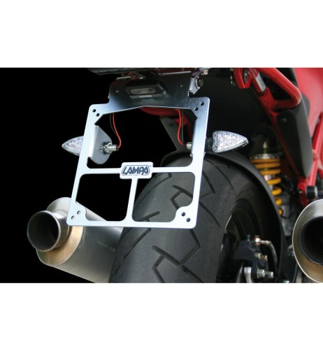 Portatarga alluminio moto universale regolabile