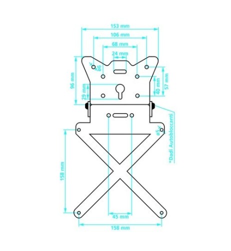 Portatarga alluminio anodizzato moto universale