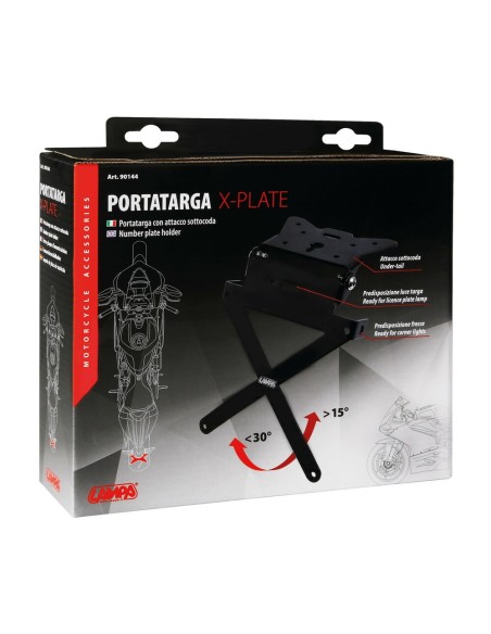 Portatarga alluminio anodizzato moto universale